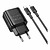 Borofone BA83A 1USB-C/1USB PD/QC 20W + Type-C to Lightning Cable Black