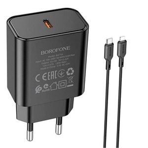 Borofone BA71A Power PD20W + Type-C to Lightning Cable Black