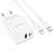 Borofone BA69A Resource PD20W+QC3.0 + Type-C to Lightning Cable White