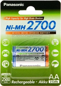 Panasonic AA 2700 mAh 2bl (BK-3HGAE/2BE)