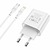 Borofone BA57A Easy Speed PD 20W 3A + Type-C to Lightning Cable White