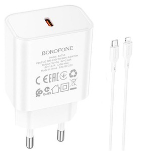 Borofone BA71A Power PD20W + Type-C to Lightning Cable White