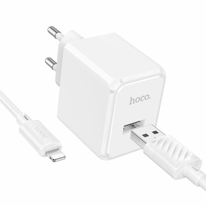 Hoco CS11A 1USB 2.1A + Lightning Cable White