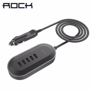 ROCK Car charger with extensive port Black 