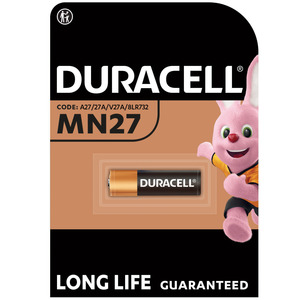 Спеціалізована лужна батарейка Duracell MN27 12V, (A27 / 27A / V27A / 8LR732)