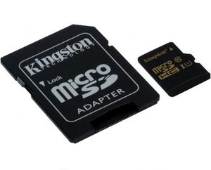 microSDXC 64GB Kingston Class 10 UHS-I + SD-адаптер (SDC10G2/64GB)