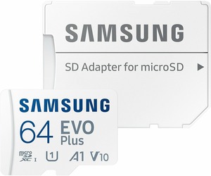 microSDXC 64GB Samsung Evo Plus +SD-adapter  (MB-MC64SA/EU)
