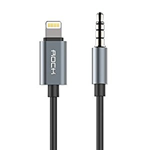 ROCK Space Lightning to 3.5mm audio cable Tarnish (RAU0555)