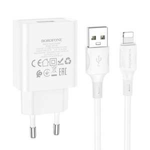 Borofone BA74A Aspirer USB 10.5W + Lightning Cable White
