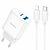 Hoco C105A Stage dual port PD20W+QC3.0 + Type-C to Lightning Cable White