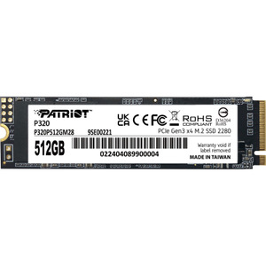 Patriot P320 512GB M.2 2280 NVMe PCIe 3.0 x4 (P320P512GM28)