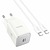 Hoco N43 Vista 1USB-C 30W + Type-C to Type-C White