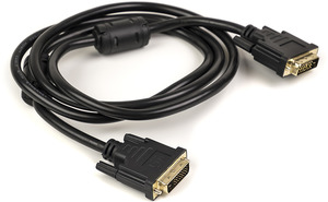 PowerPlant DVI-D 24M-24M, 1.5м, Double ferrites, черный (CA910854)