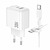 Borofone BAS45A 1USB-C/1USB PD/QC 30W + Type-C to Lightning Cable White