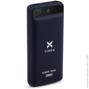 Vinga 20000 mAh QC3.0 Display soft touch purple (VPB2QLSP)