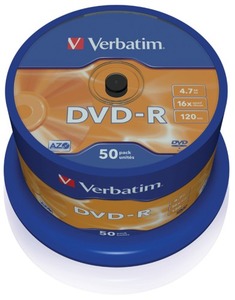 Verbatim DVD-R 4.7Gb 50pcs 43548