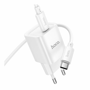 Hoco C146A USB-C 20W + Type-C to Type-C Cable White