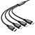 HOCO X76 Super Combo 4-in-1 (2L+-C+M) 2A 1m Black