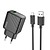 Hoco CS21A 1USB QC 18W + MicroUSB Cable Black