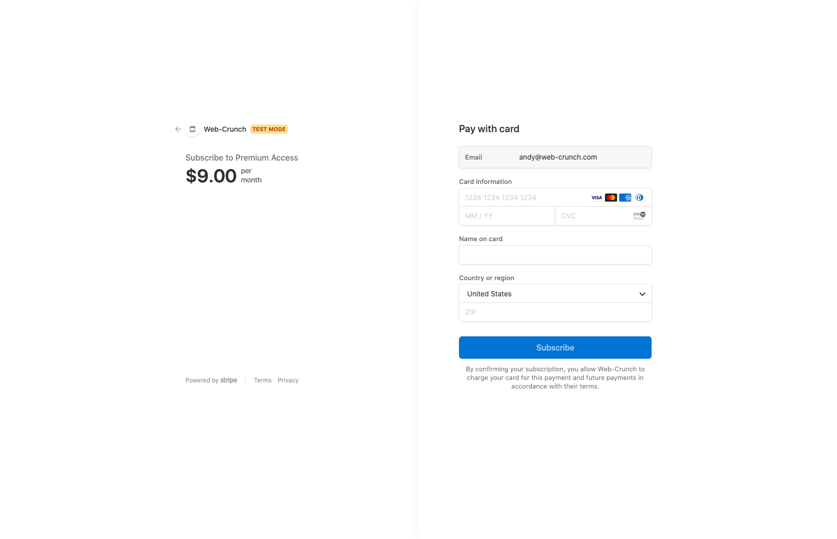 Stripe Checkout Email prefilled