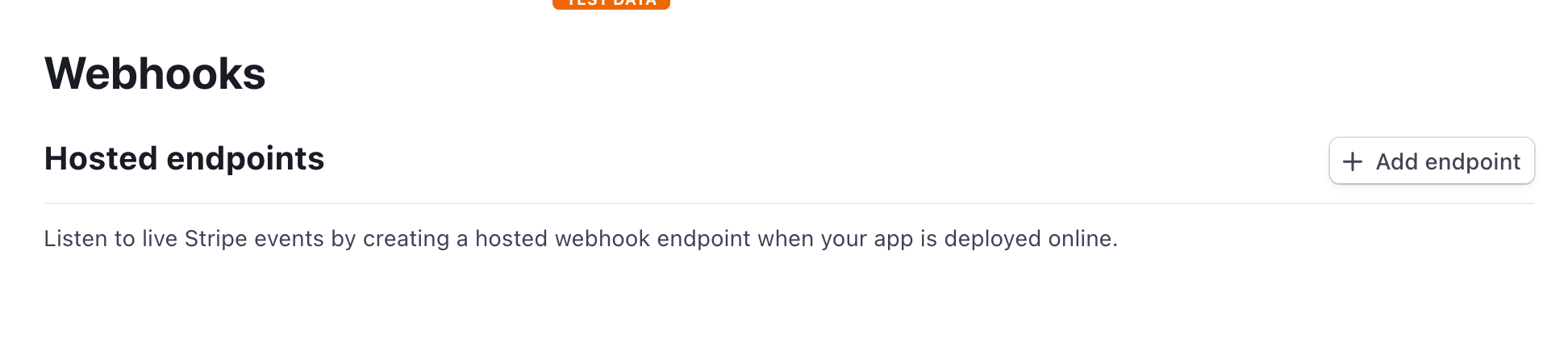 Stripe hosted endpoints screenshot