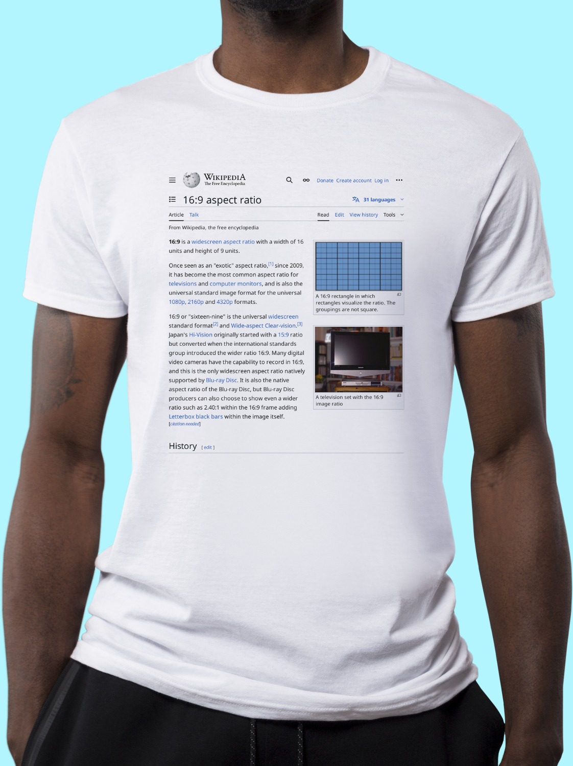 16:9_aspect_ratio Wikipedia Shirt