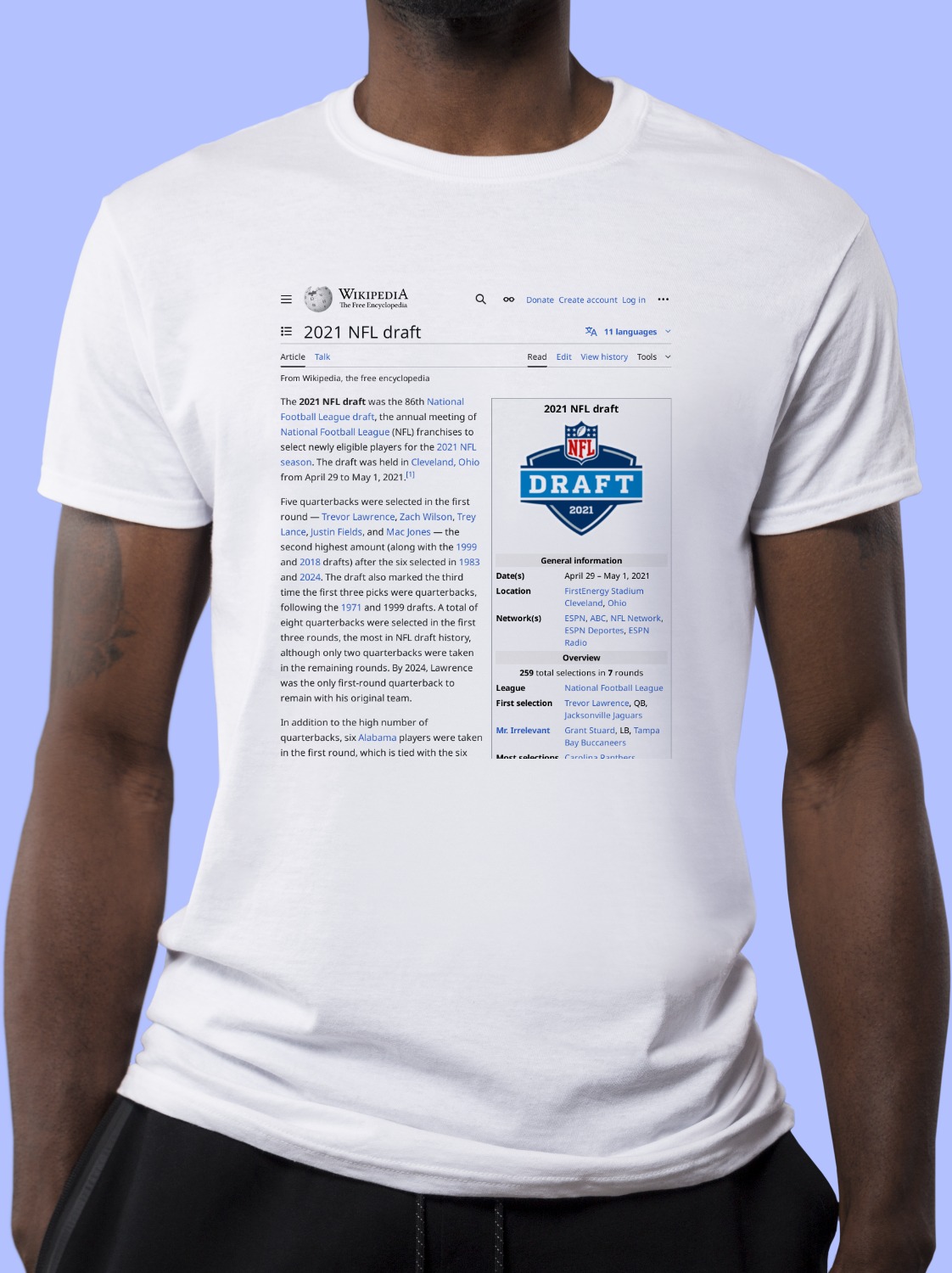 2021_NFL_Draft Wikipedia Shirt