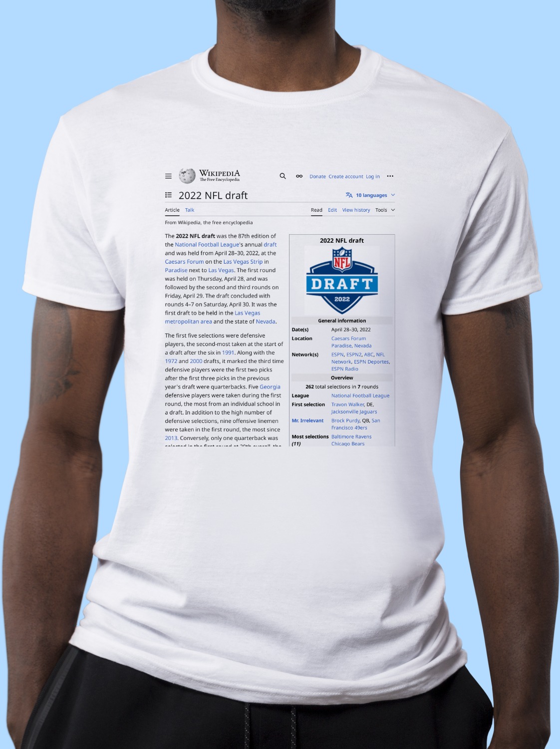 2022_NFL_Draft Wikipedia Shirt