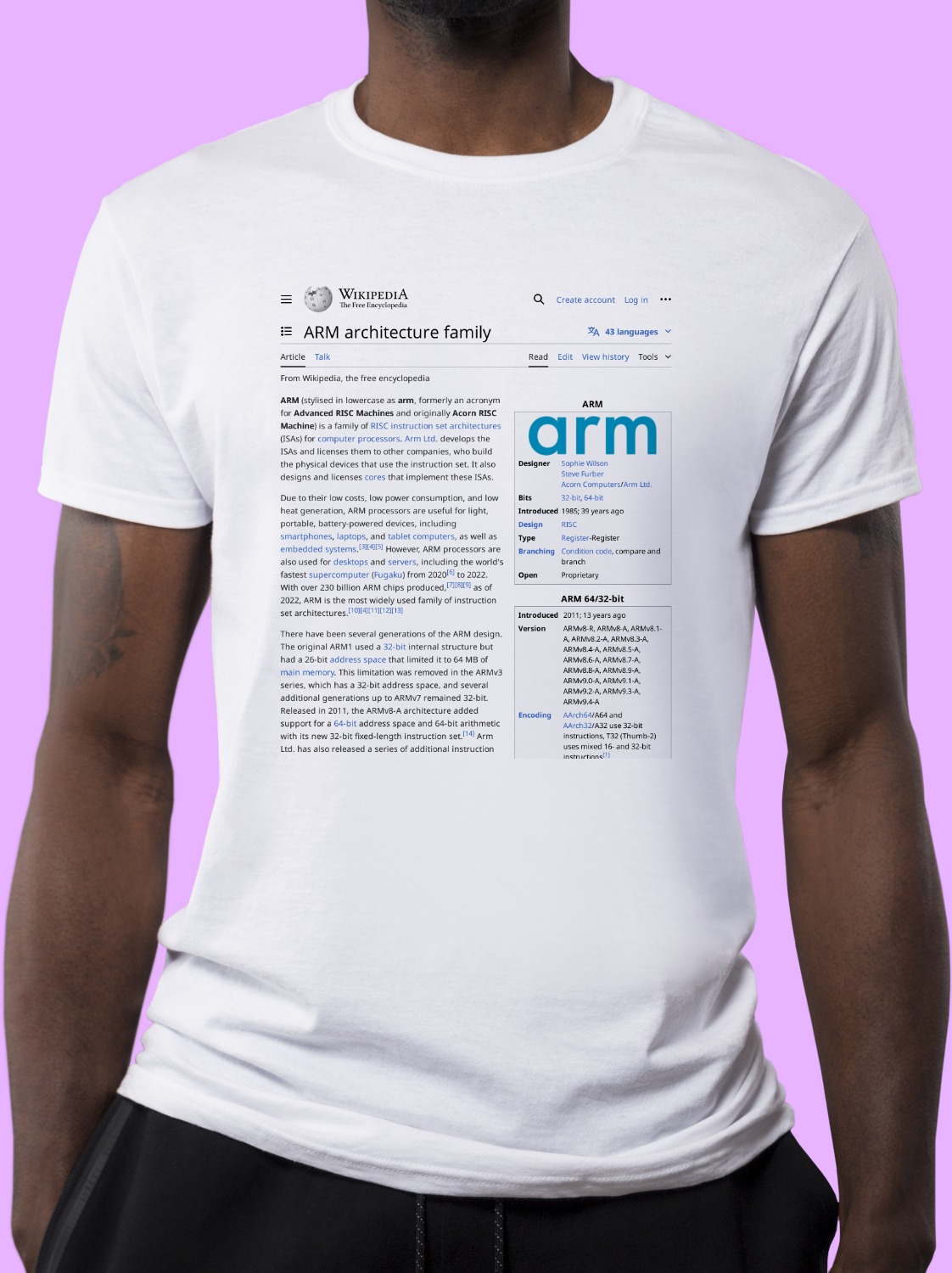 ARM_architecture Wikipedia Shirt