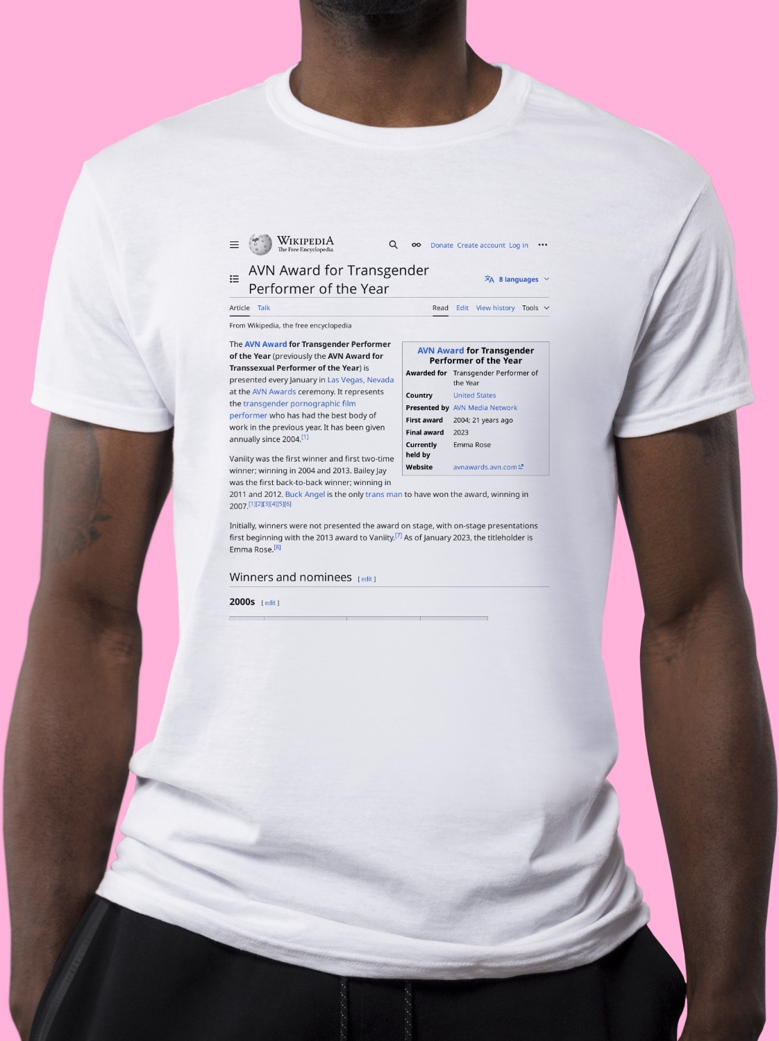AVN_Award_for_Transgender_Performer_of_the_Year Wikipedia Shirt
