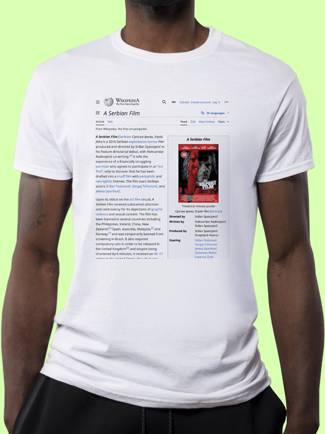 A_Serbian_Film Wikipedia Shirt