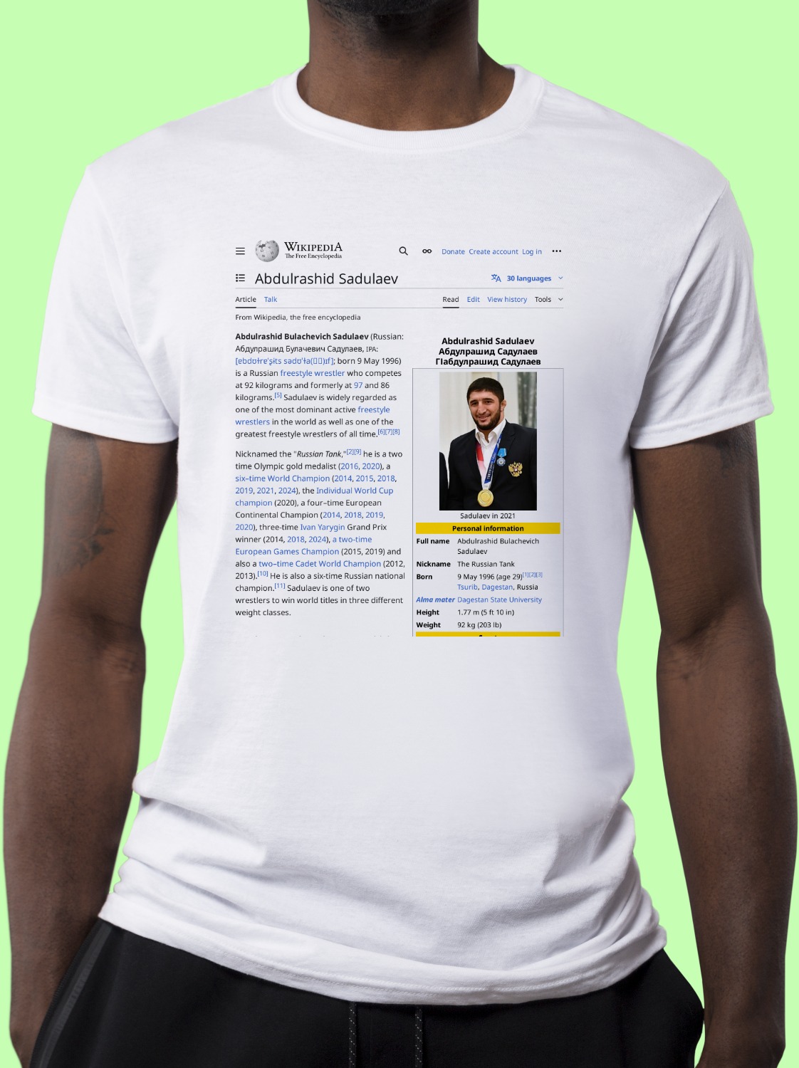Abdulrashid_Sadulaev Wikipedia Shirt