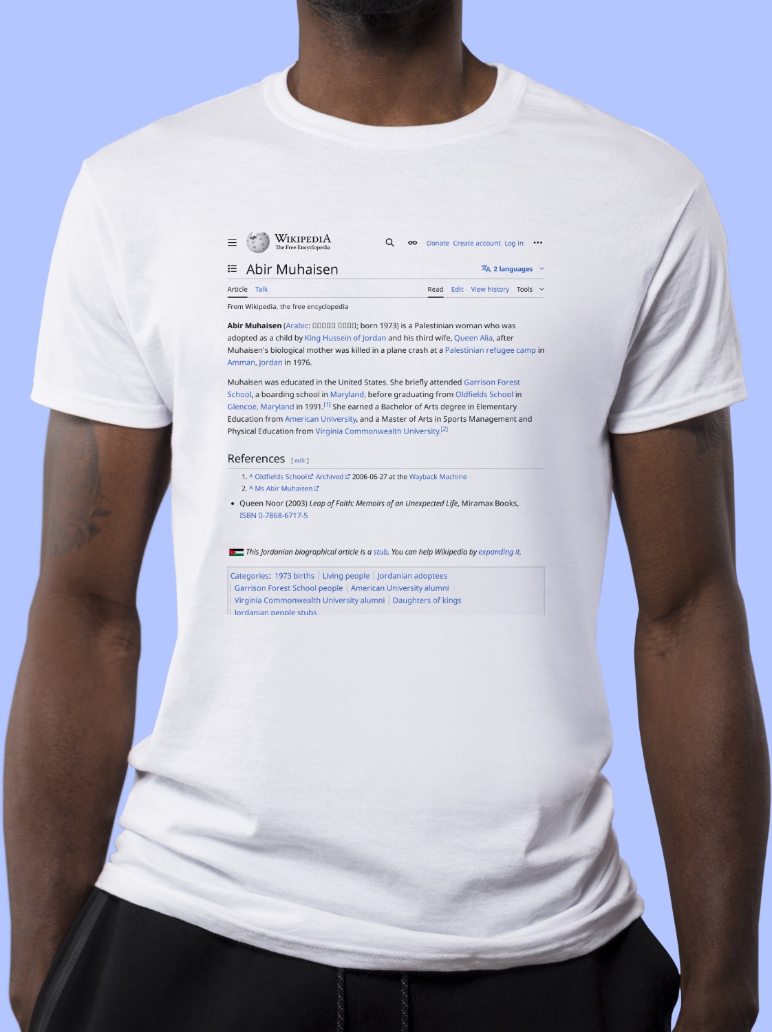 Abir_Muhaisen Wikipedia Shirt