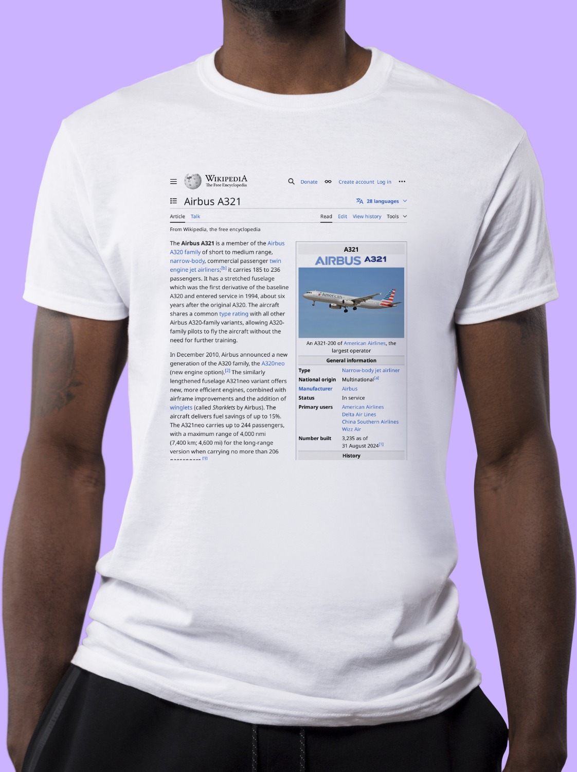 Airbus_A321 Wikipedia Shirt