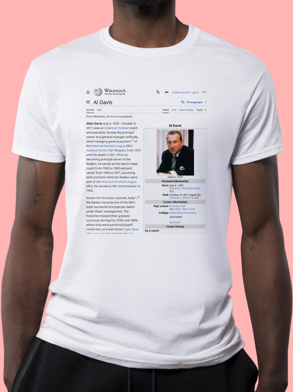 Al_Davis Wikipedia Shirt