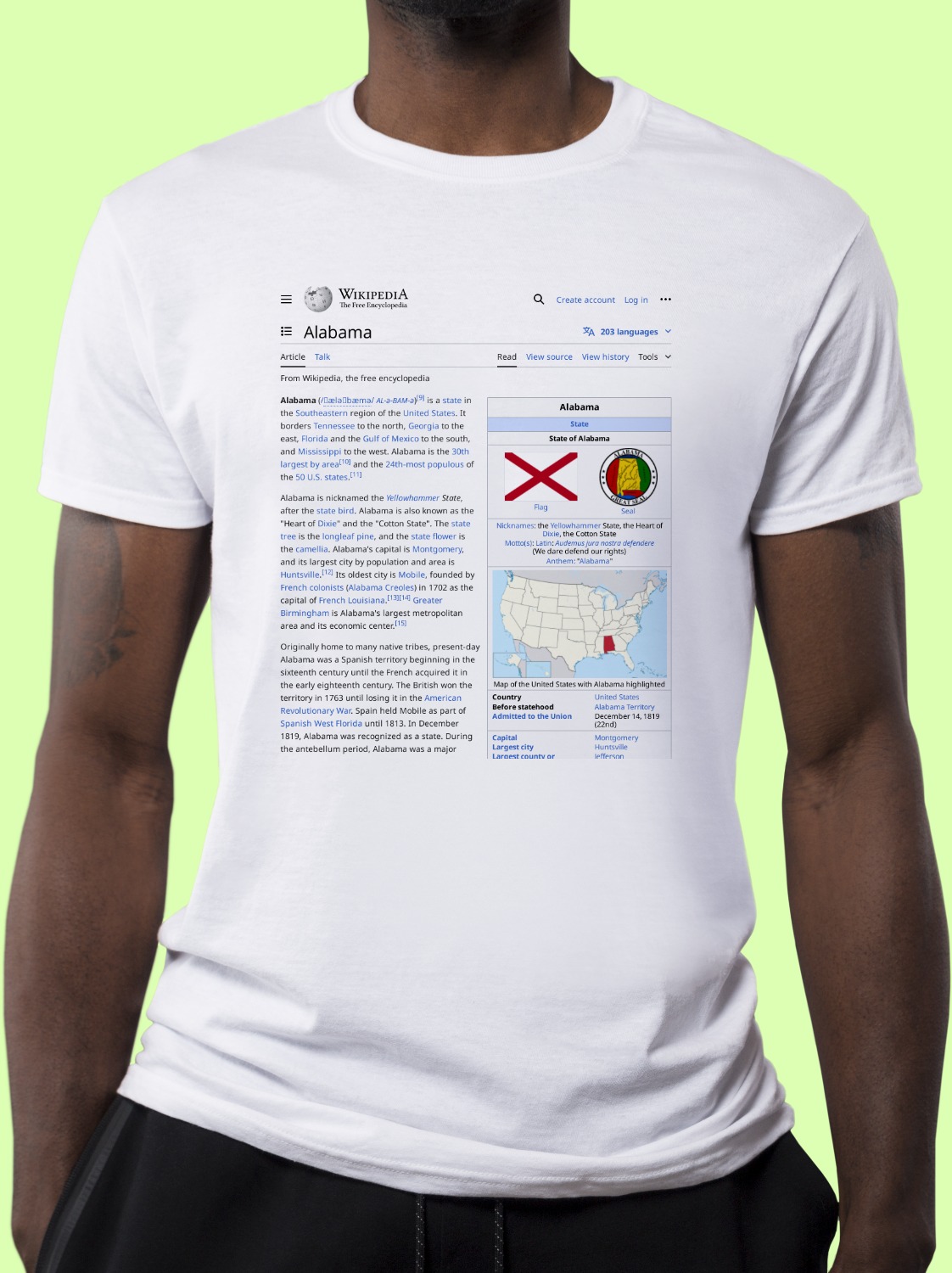 Alabama Wikipedia Shirt