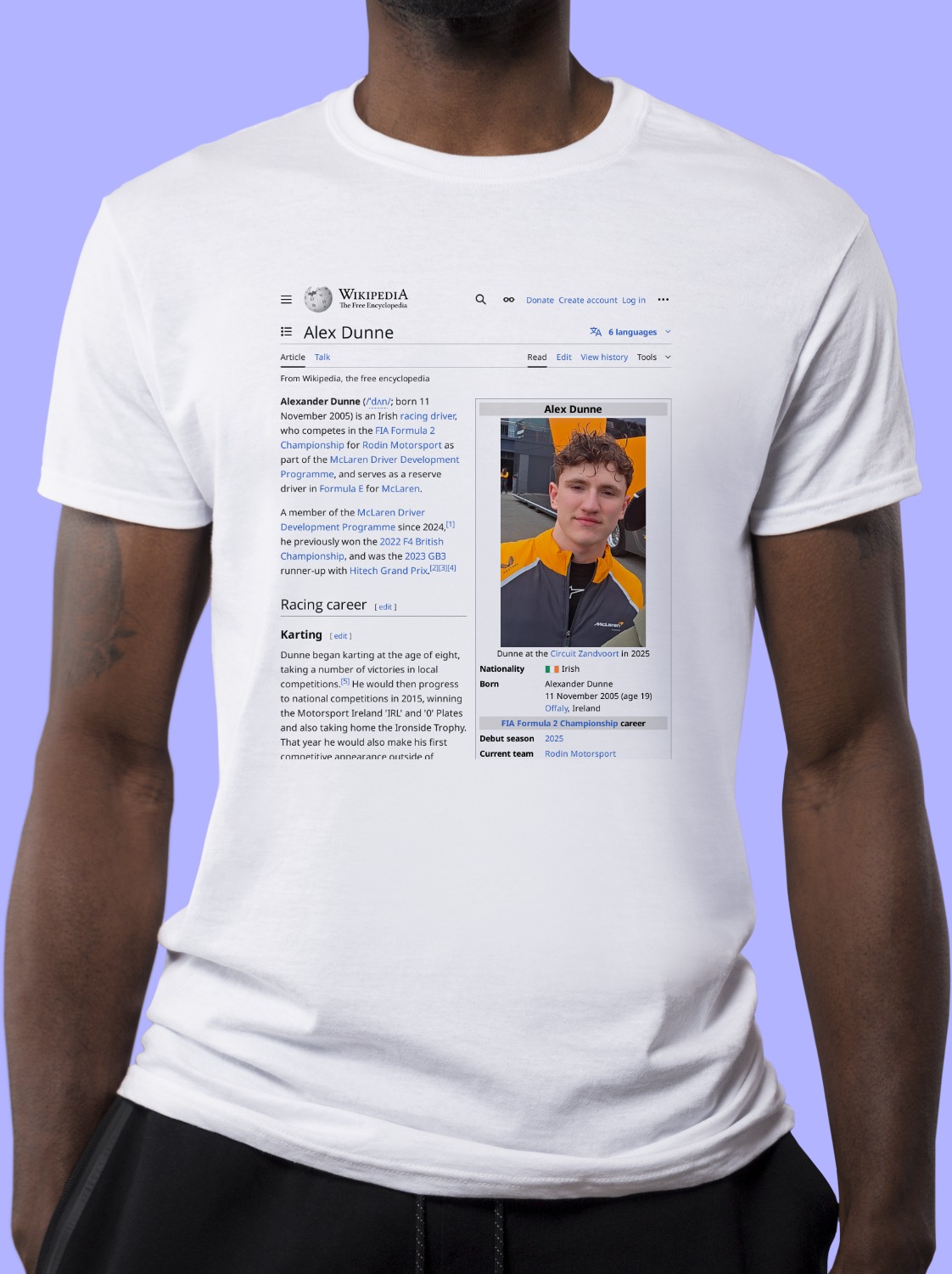 Alex_Dunne Wikipedia Shirt