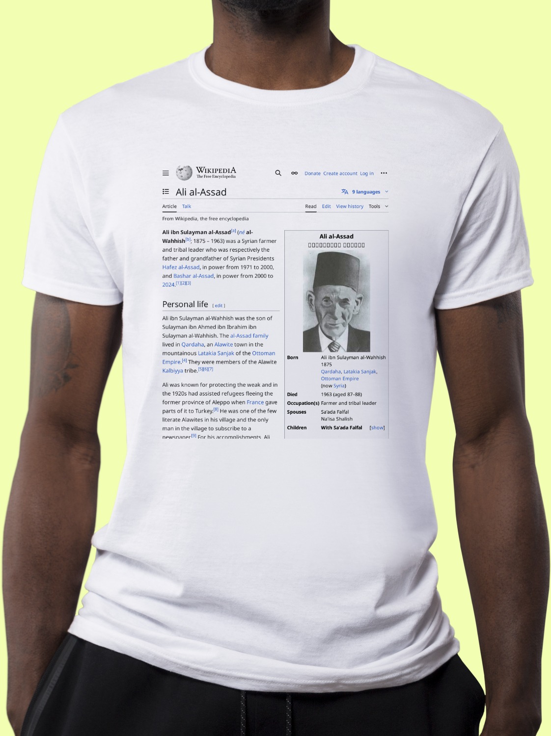 Ali_Sulayman_al-Assad Wikipedia Shirt