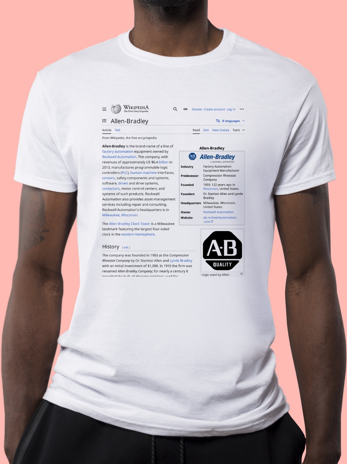 Allen-Bradley Wikipedia Shirt