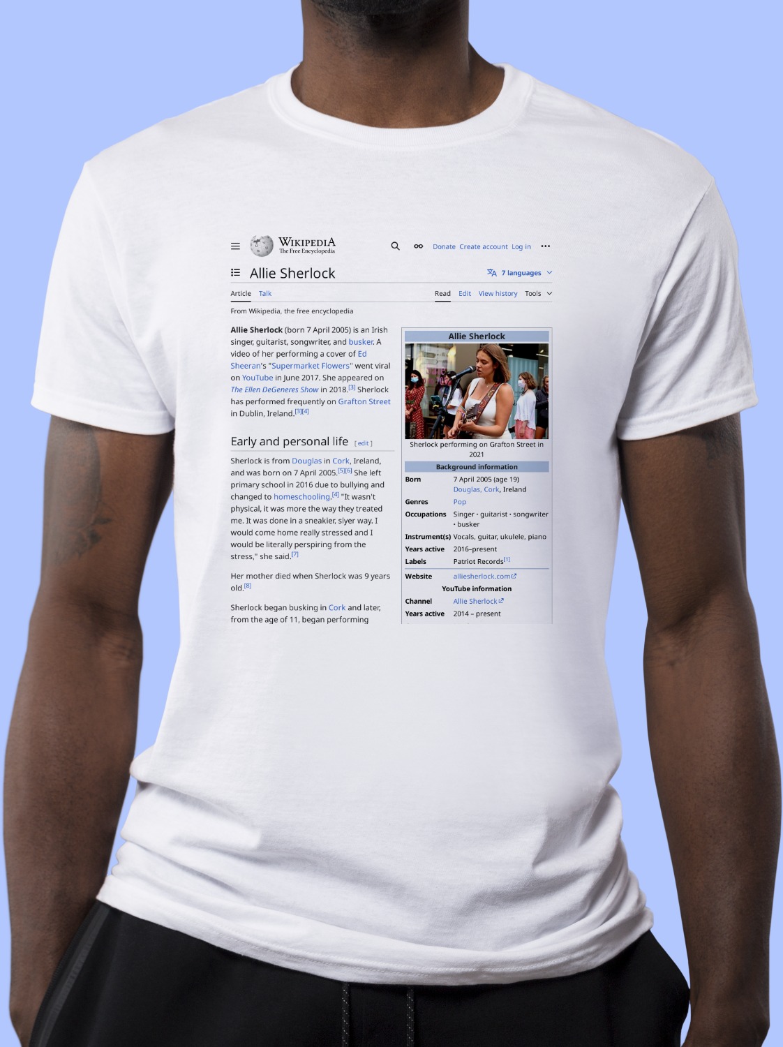 Allie_Sherlock Wikipedia Shirt