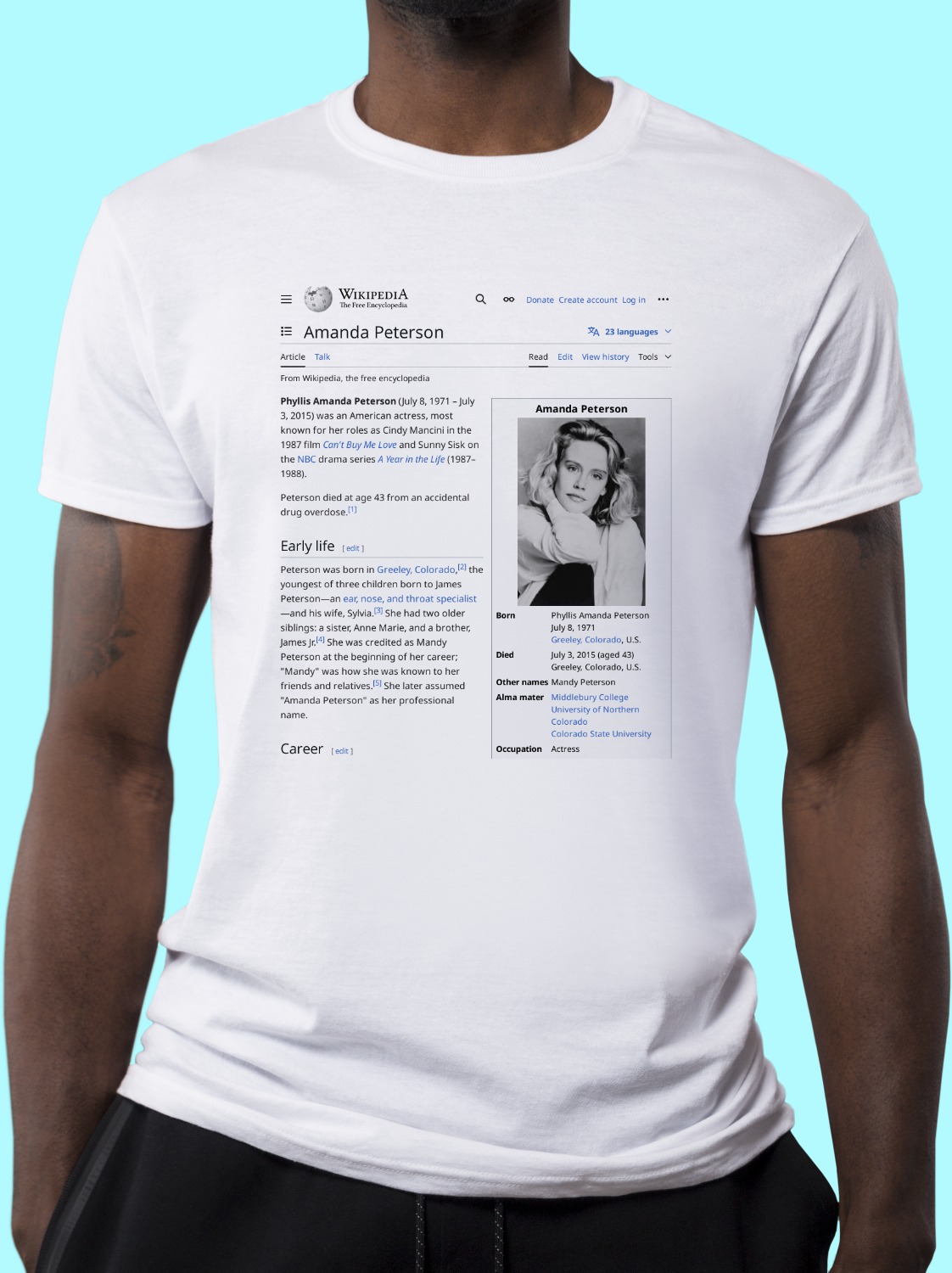 Amanda_Peterson Wikipedia Shirt