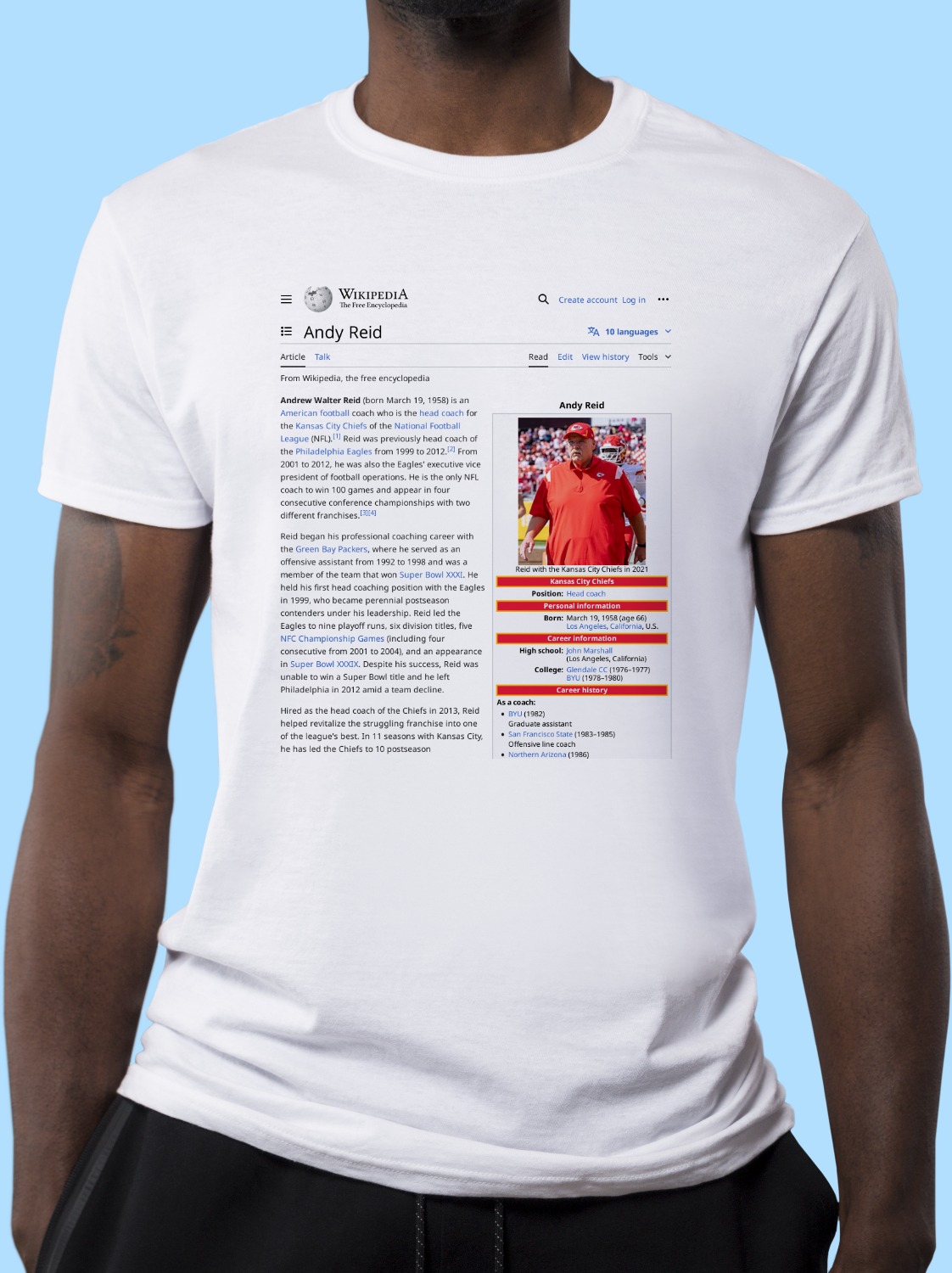 Andy_Reid Wikipedia Shirt