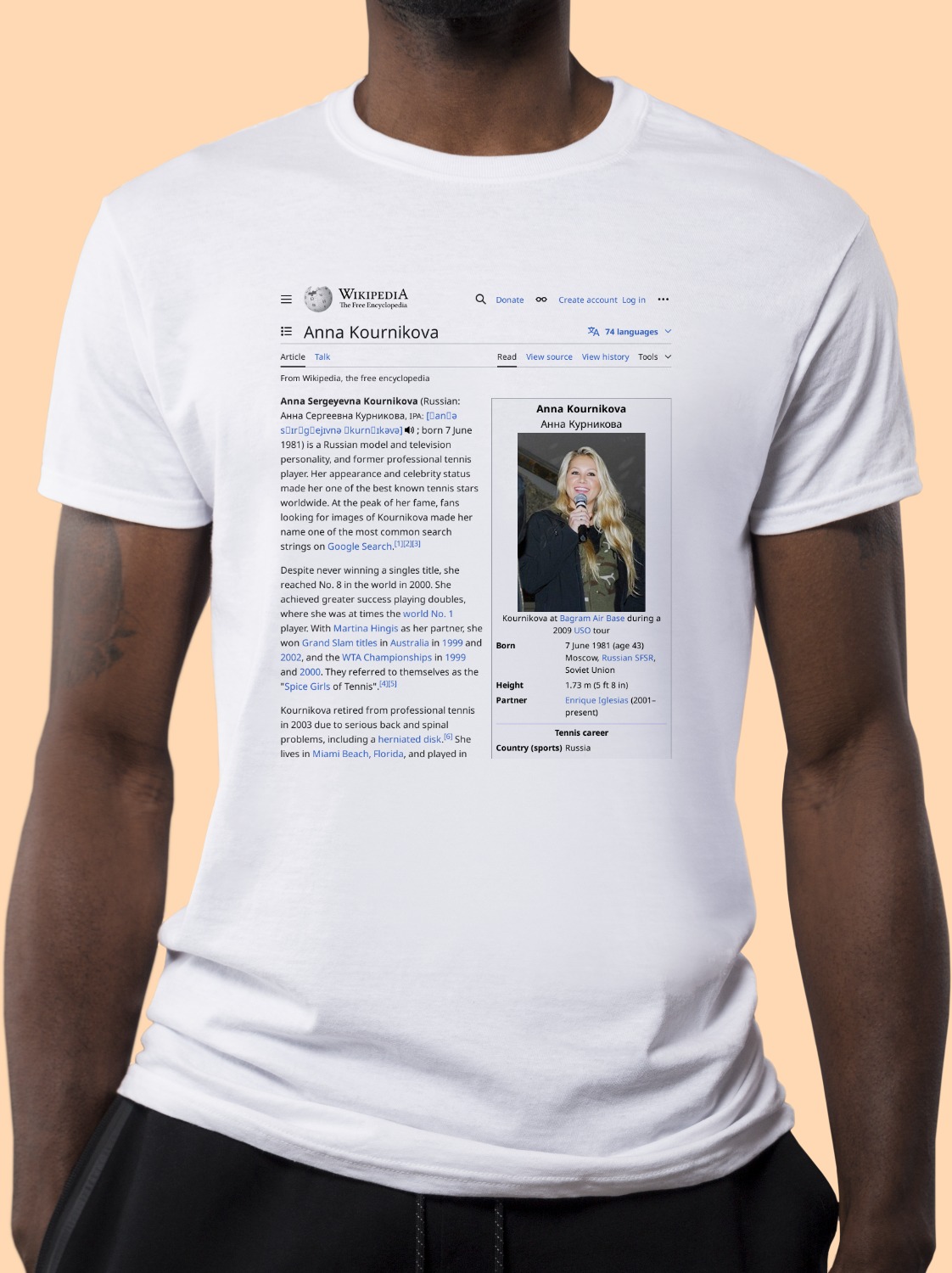 Anna_Kournikova Wikipedia Shirt