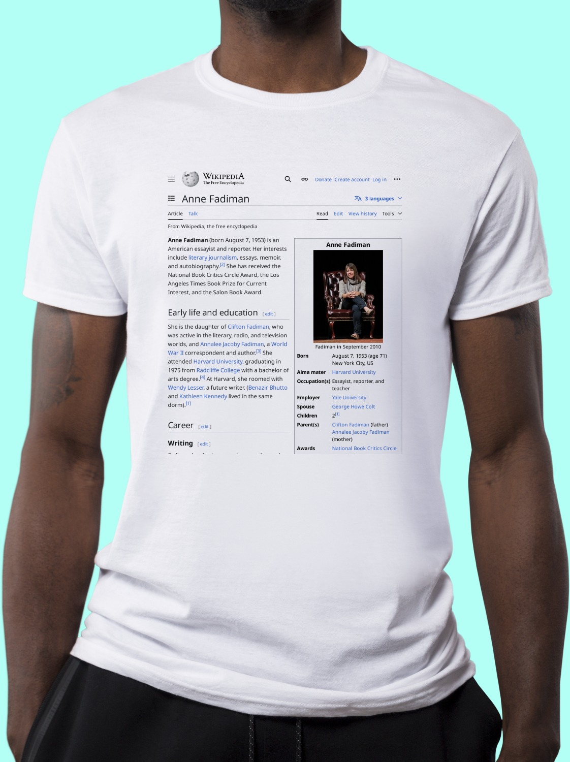 Anne_Fadiman Wikipedia Shirt