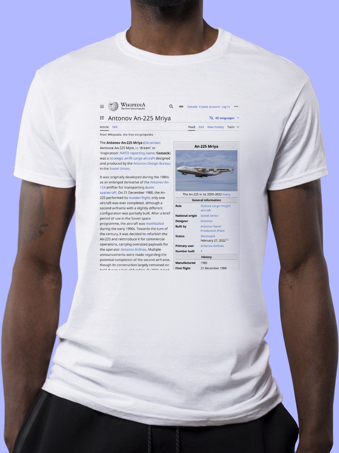 Antonov_An-225_Mriya Wikipedia Shirt