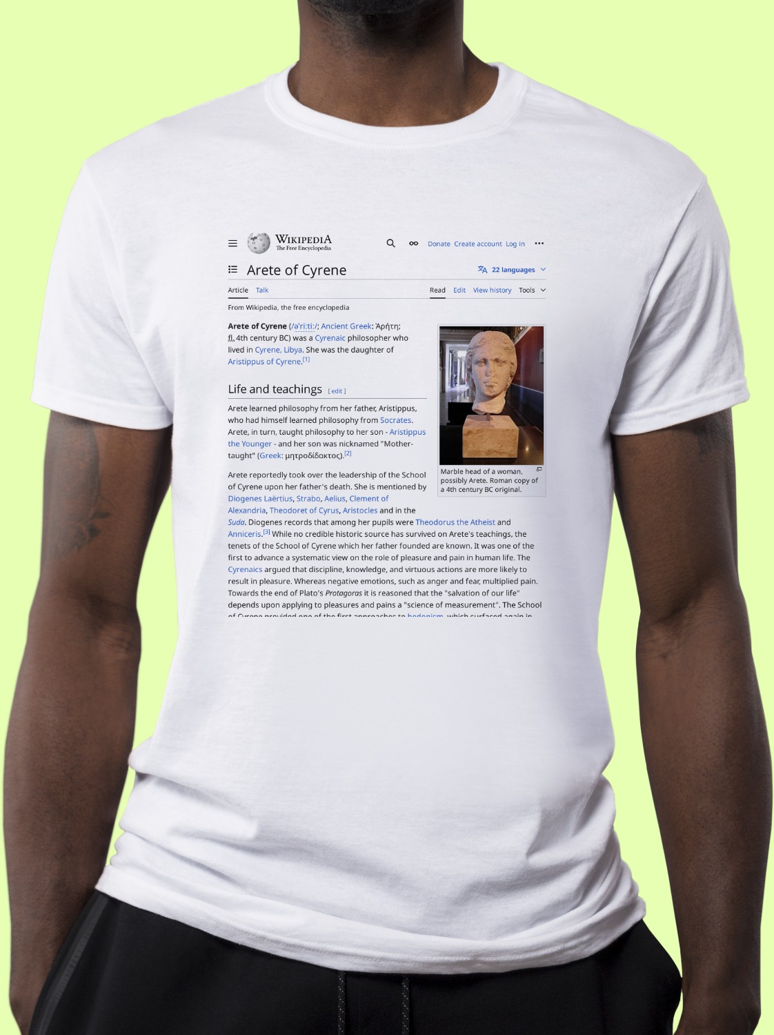 Arete_of_Cyrene Wikipedia Shirt