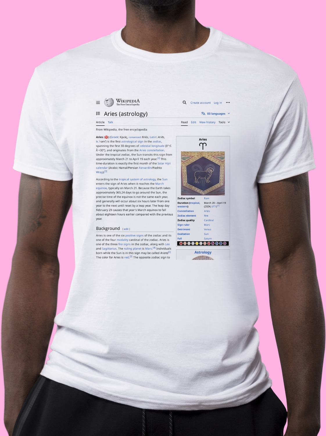 Aries_(astrology) Wikipedia Shirt