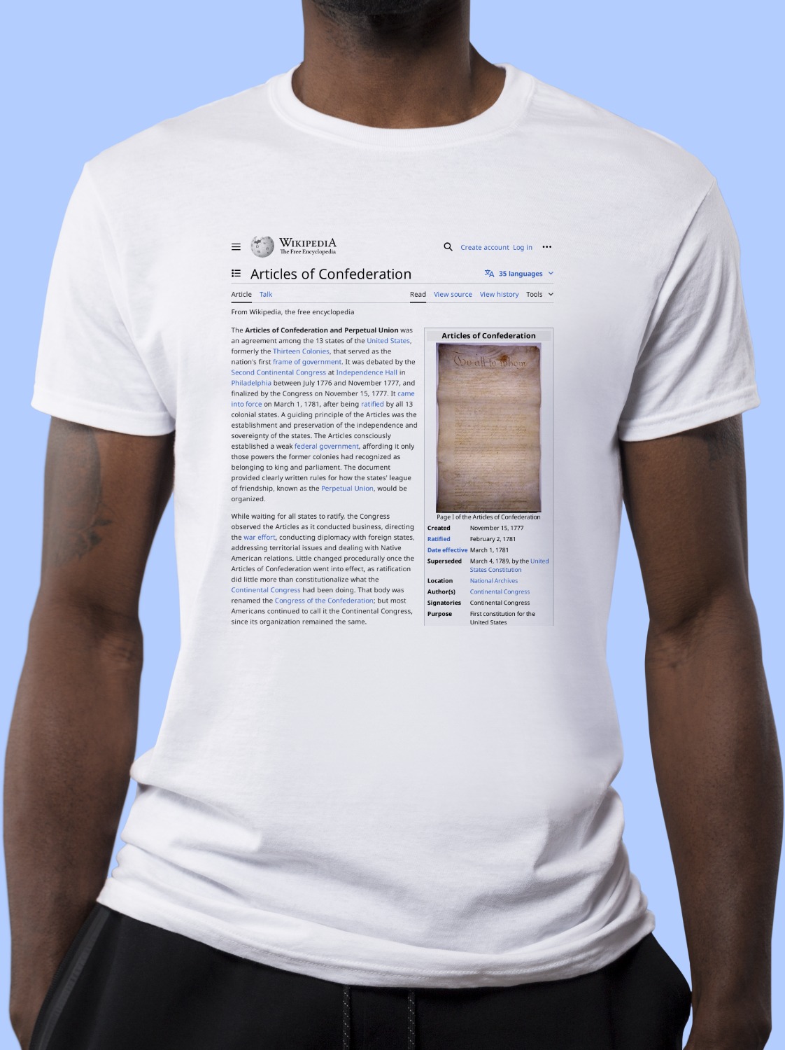 Articles_of_Confederation Wikipedia Shirt