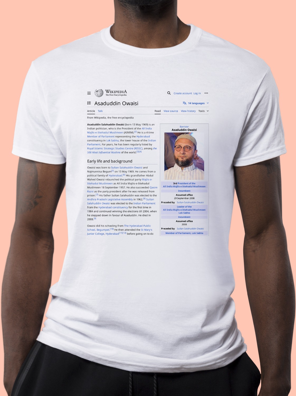 Asaduddin_Owaisi Wikipedia Shirt