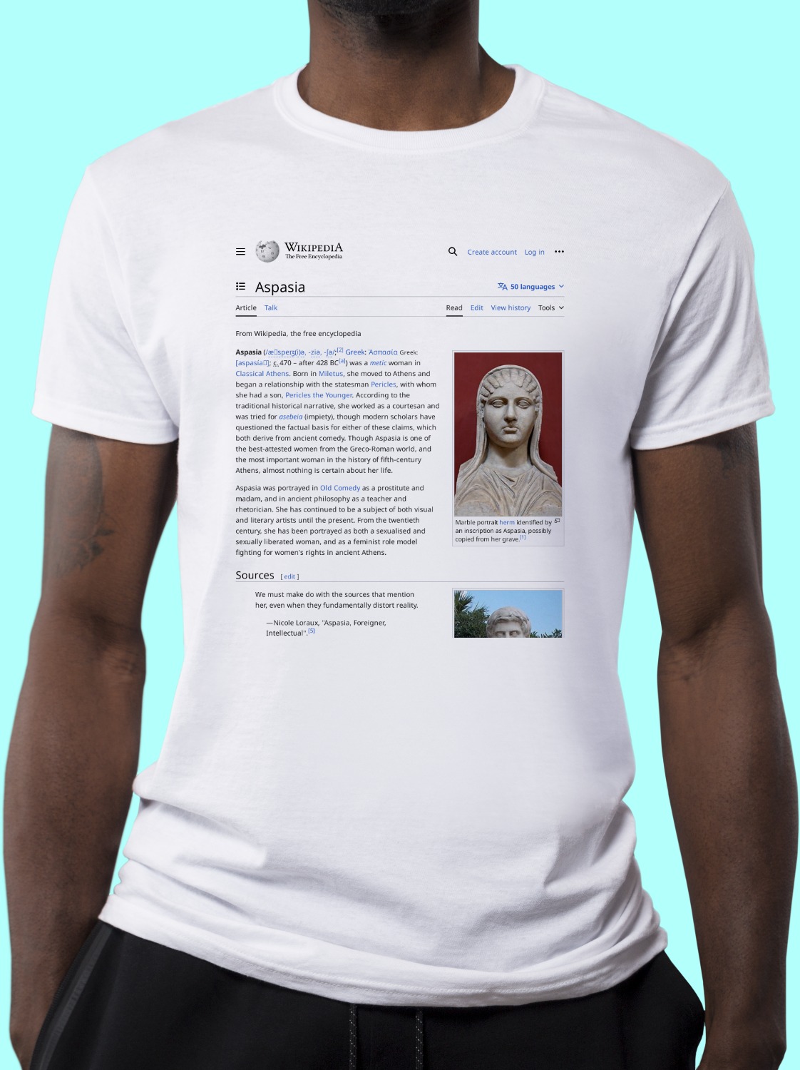 Aspasia_of_Miletus Wikipedia Shirt